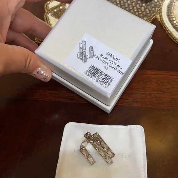 Atelier Swarovski fluid Azzurro open ring - Picture 12 of 12